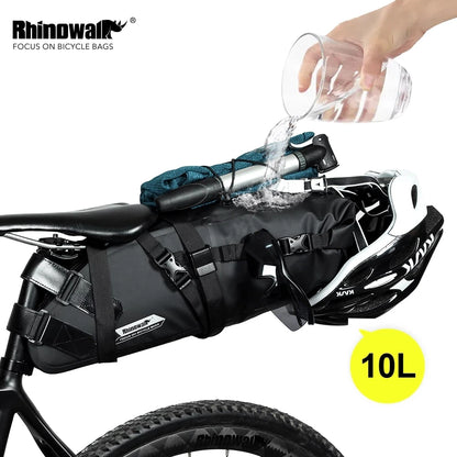 Rhinowalk Bicycle Bag 5L-13L Full Waterproof  Road Mountain Bike Cycling Rear Rack Bag Luggage Pannier Bike Saddle Accessories