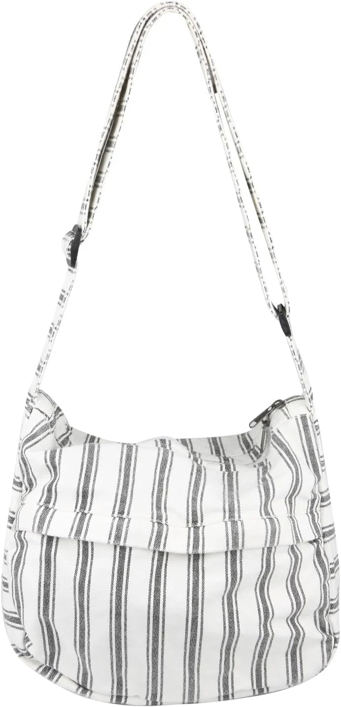 Canvas Casual Messenger Bag Hobo Crossbody Bag Canvas Shouder Tote Handbag for Women and Men