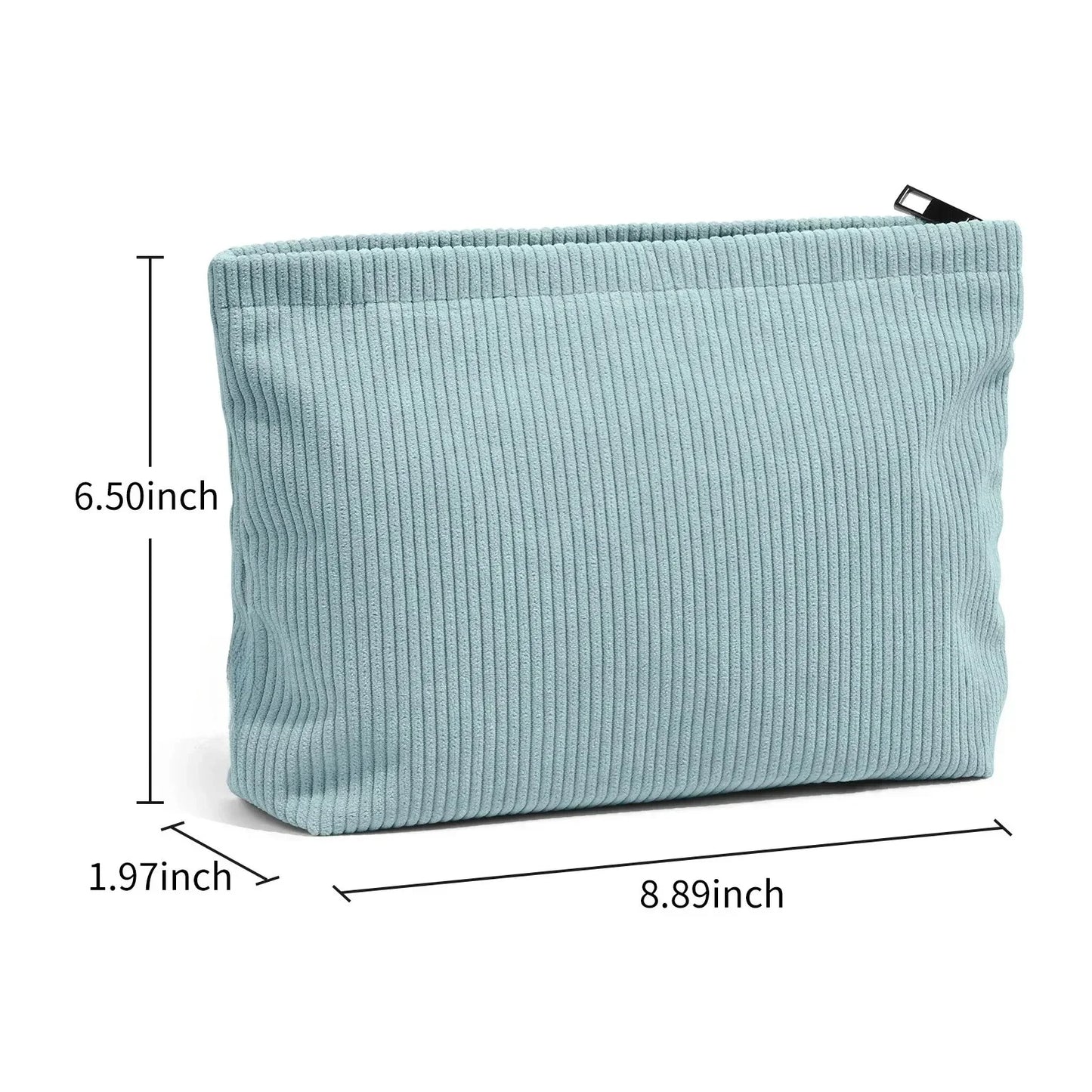 Corduroy Travel Cosmetic Bag Portable Makeup Storage Bag Purses Women Large Capacity Zipper Make Up Organizer Storage Clutch