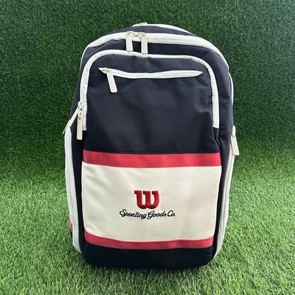 Wilson 2024 Tennis Bag New COURAGE Series Red, White, Black Backpack 9-Pack Tennis Racket Bag Accessories Bag for Men and Women