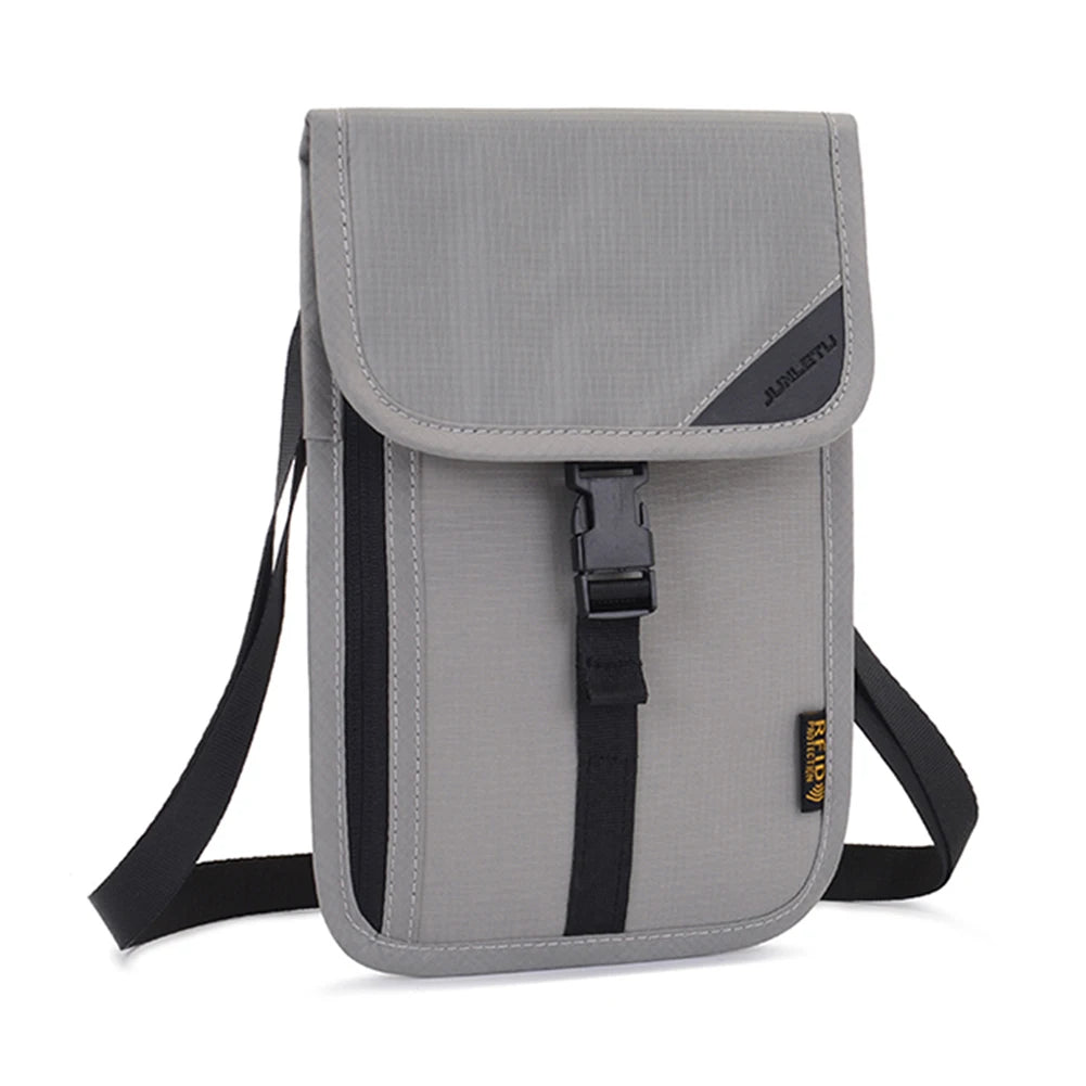 Waterproof Nylon Waist Bag Purse Anti-theft Money Document Card Storage Bag Portable Neck Wallet Mobile Phone Bag Passport Pouch