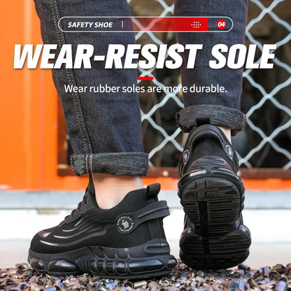 Lace-up breathable soft sole comfortable anti-smash anti-puncture men's casual labour insurance shoes