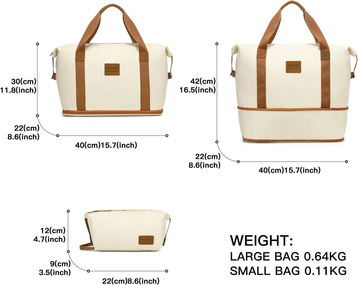 Kono Luggage Sets 3 Piece Hard Shell Travel Trolley 4 Spinner Wheels Lightweight Polypropylene Suitcase with TSA Lock