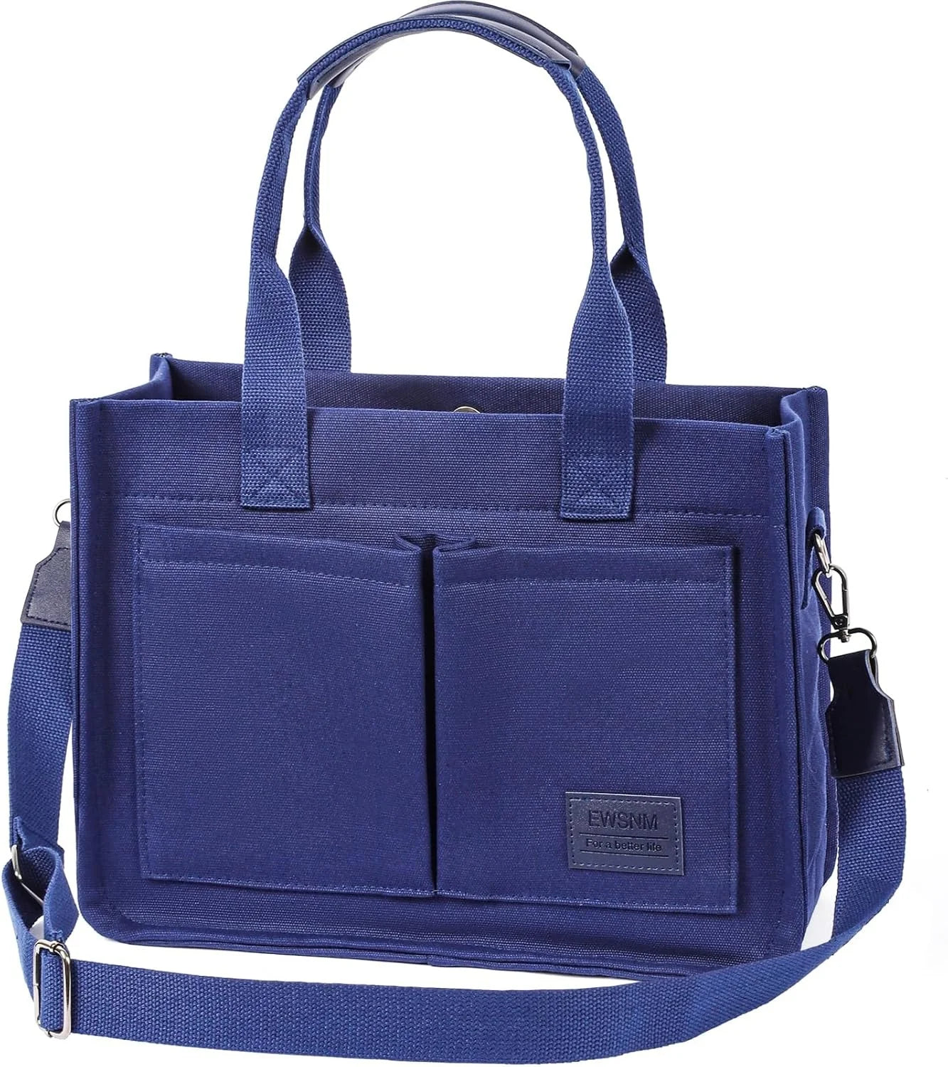 Canvas Tote Bag for Women, Large Laptop Travel Tote Handbag Totes with Crossbody Shoulder Teachers Reusable Grocery Bags