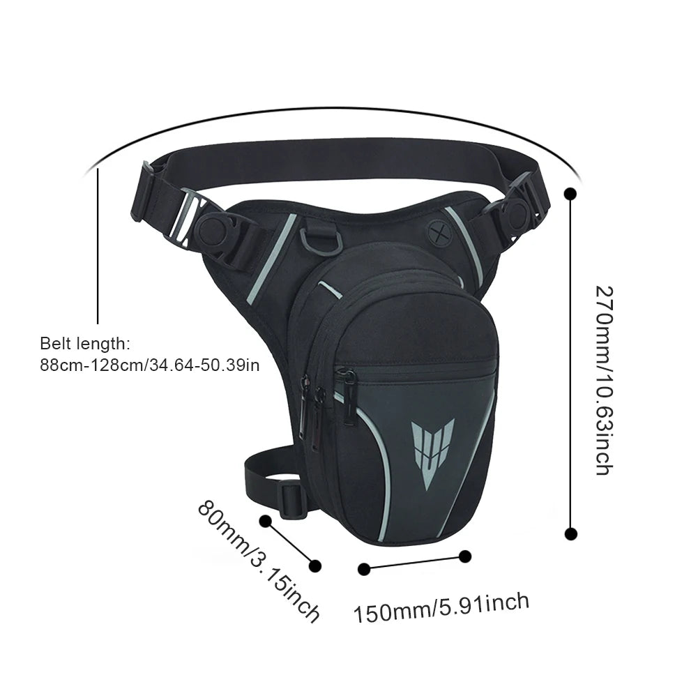Men Motorcycle Leg Side Bag Waterproof Motorbike Thigh Belt Bag Multifunctional Motorcycle Hip Waist Bag Outdoor Sports Ride Bag