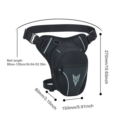 Men Motorcycle Leg Side Bag Waterproof Motorbike Thigh Belt Bag Multifunctional Motorcycle Hip Waist Bag Outdoor Sports Ride Bag