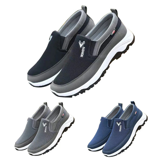 Men Orthopedic Travel Plimsolls Breathable Casual Travel Shoes Non-Slip Comfortable for Outdoor Activity Hiking Walking