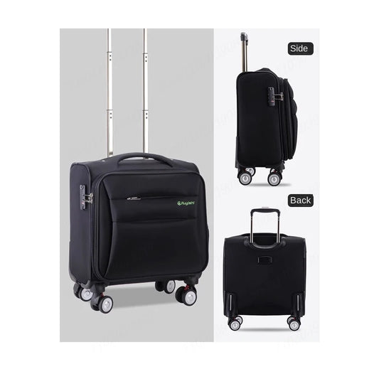 12 20-inch Mini Carry-on Cabin Suitcase Business Travel Luggage Oxford Cloth Trolley Case Small Size 14 16 18 Inch