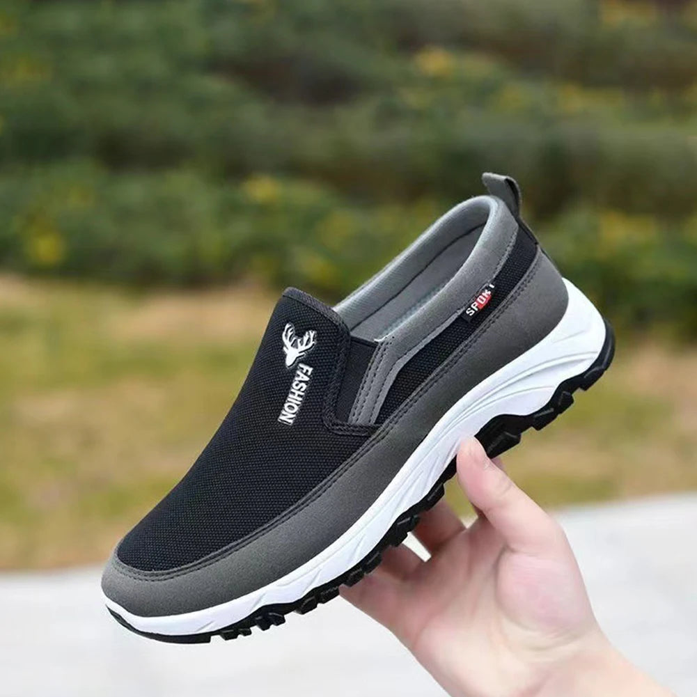 Men Orthopedic Travel Plimsolls Breathable Casual Travel Shoes Non-Slip Comfortable for Outdoor Activity Hiking Walking