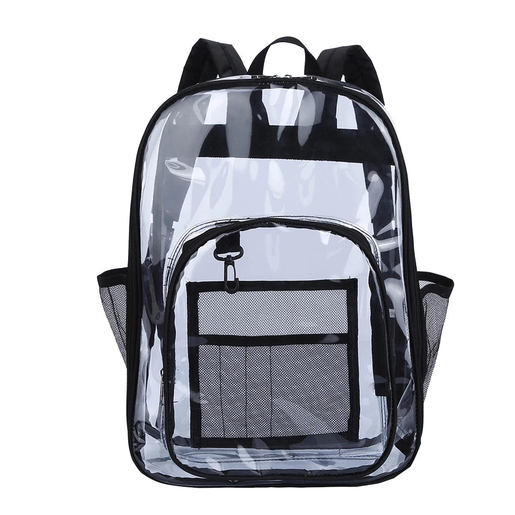 Fashion Student Preppy Style Bag Transparent Backpack Travel Dual Shoulder Teenager Large Transparent Knapsack Casual