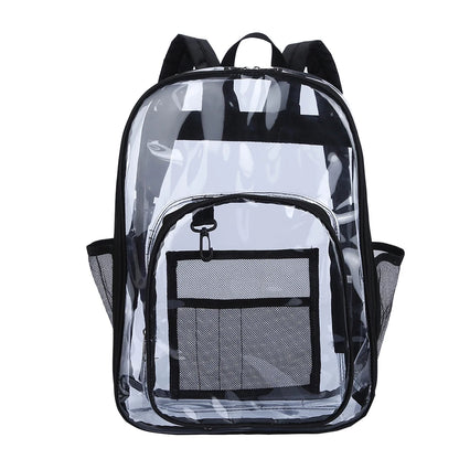 Fashion Student Preppy Style Bag Transparent Backpack Travel Dual Shoulder Teenager Large Transparent Knapsack Casual
