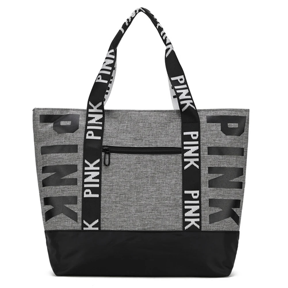 Women Weekender Bag Large Capacity Overnight Luggage Bag Zipper Closure Handbag Storage Bag Lightweight for Travel Shopping