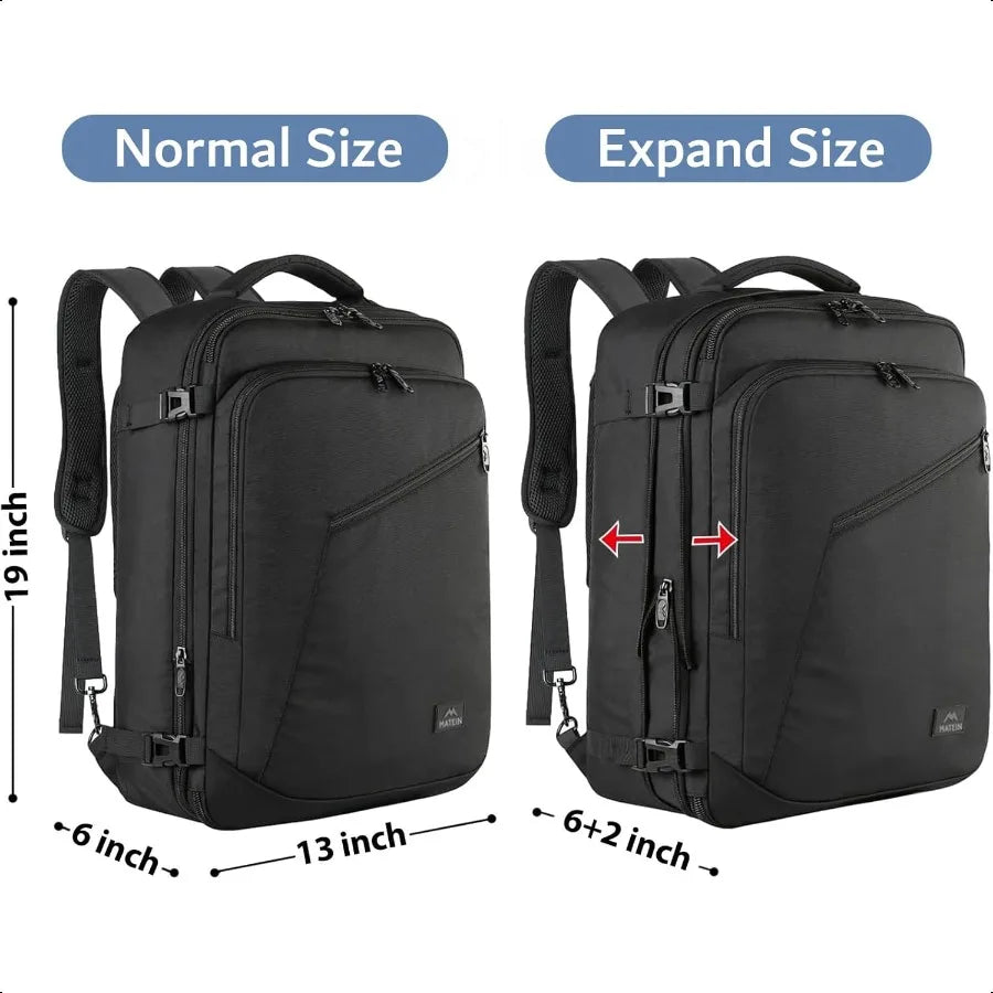 Carry on Backpack Extra Large Travel Backpack Expandable Airplane Appd Weekender Bag for Men and Women Water Resistant Lightwei