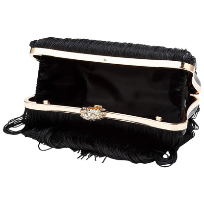 2025 Fashion Luxury Long Tassel Handmade Evening Banquet Bag Women Handbag Wedding Party Clutch Purse Shoulder Crossbody Purse