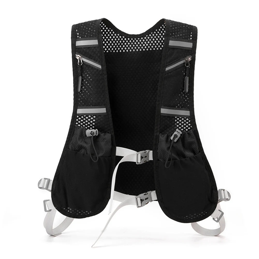 Hydration Running Vest Hiking Vest Pack Multi-pockets Lightweight Cycling Backpack Breathable for Trail Running Marathons