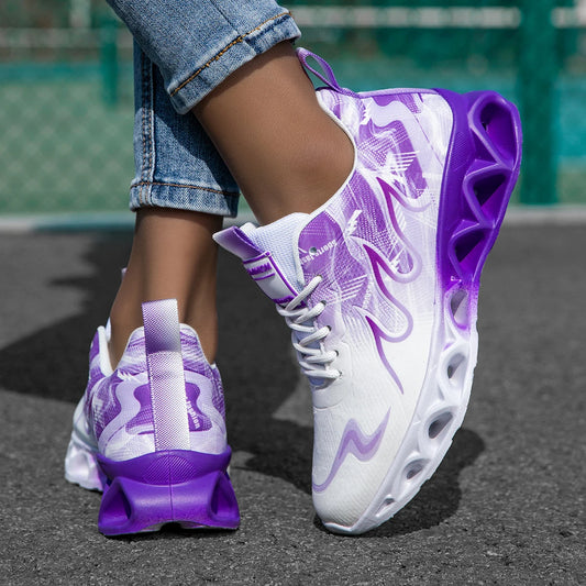 Women's running shoes, lightweight mesh, breathable and comfortable flat soft tennis shoes, blade sports shoes for women