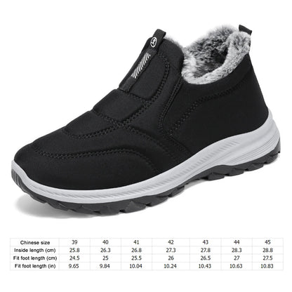 Warm Walking Shoes Lightweight Thermal Ankle Boots Non-slip Slip On Sneakers Winter Thick Fur Shoes for Travel Hiking