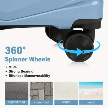 4-Piece Suitcase (Expandable Lightweight with Swivel Wheel TSA Lock Hard Edge Travel Rolling Suitcase 20 "24" 28 " Hand Suitcase