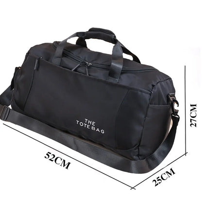 Large black sport gym tote new duffle bag travel work gear bag