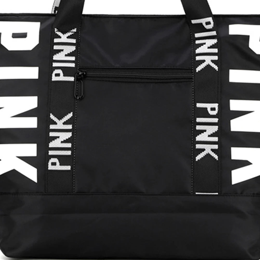 Women Weekender Bag Large Capacity Overnight Luggage Bag Zipper Closure Handbag Storage Bag Lightweight for Travel Shopping