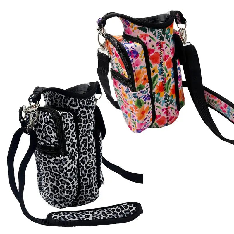 Fitness Magnetic Gym Water Bottle Bag Bottle Pouch Sling Bag Portable Magnetic Gym Bottle Organizer Pouch With Phone Pocket