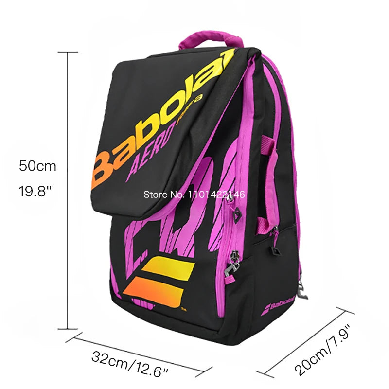2024 Babolat Foldable Tennis Backpack Pure Strike For Women Men Racket Bag Holds Up For 2 Rackets