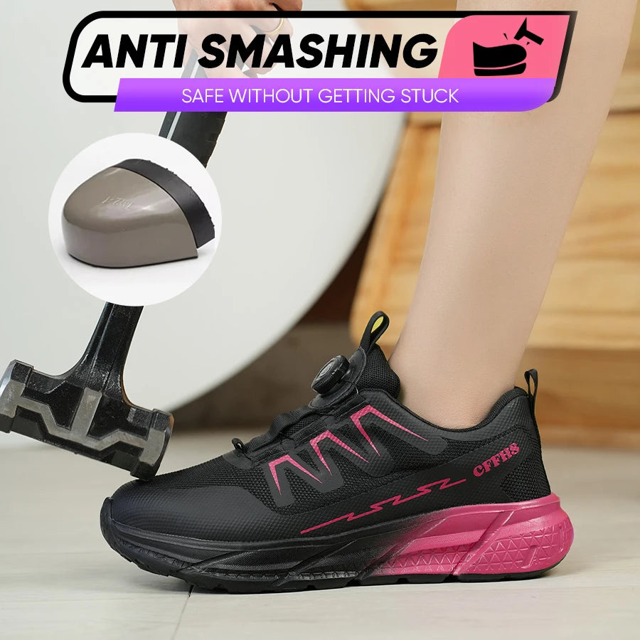 New women's anti-puncture anti-smash breathable fashion safety protection shoes