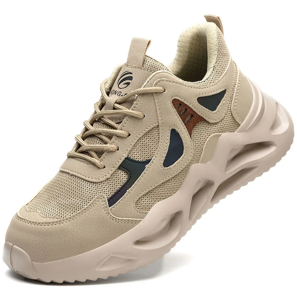 Unisex Work Safety Shoes Steel Toe Cap Light Breathable Sneaker For Men Anti-smash And Anti-puncture Safety Sneakers Shoes