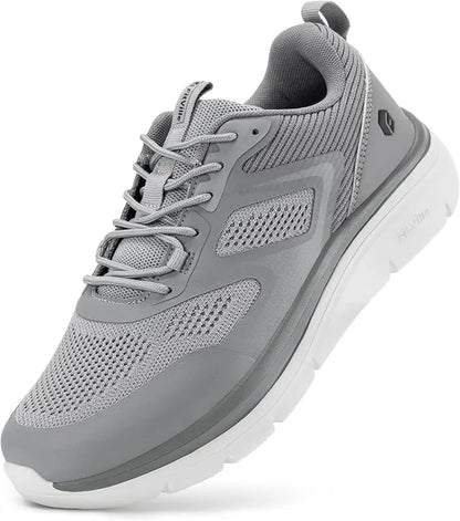 Men'S Running Shoes Wide Toe 2E Lightweight Non-Slip Walking Sport Shoe Cushioning Slip-On Comfortable Breathable Sneakers