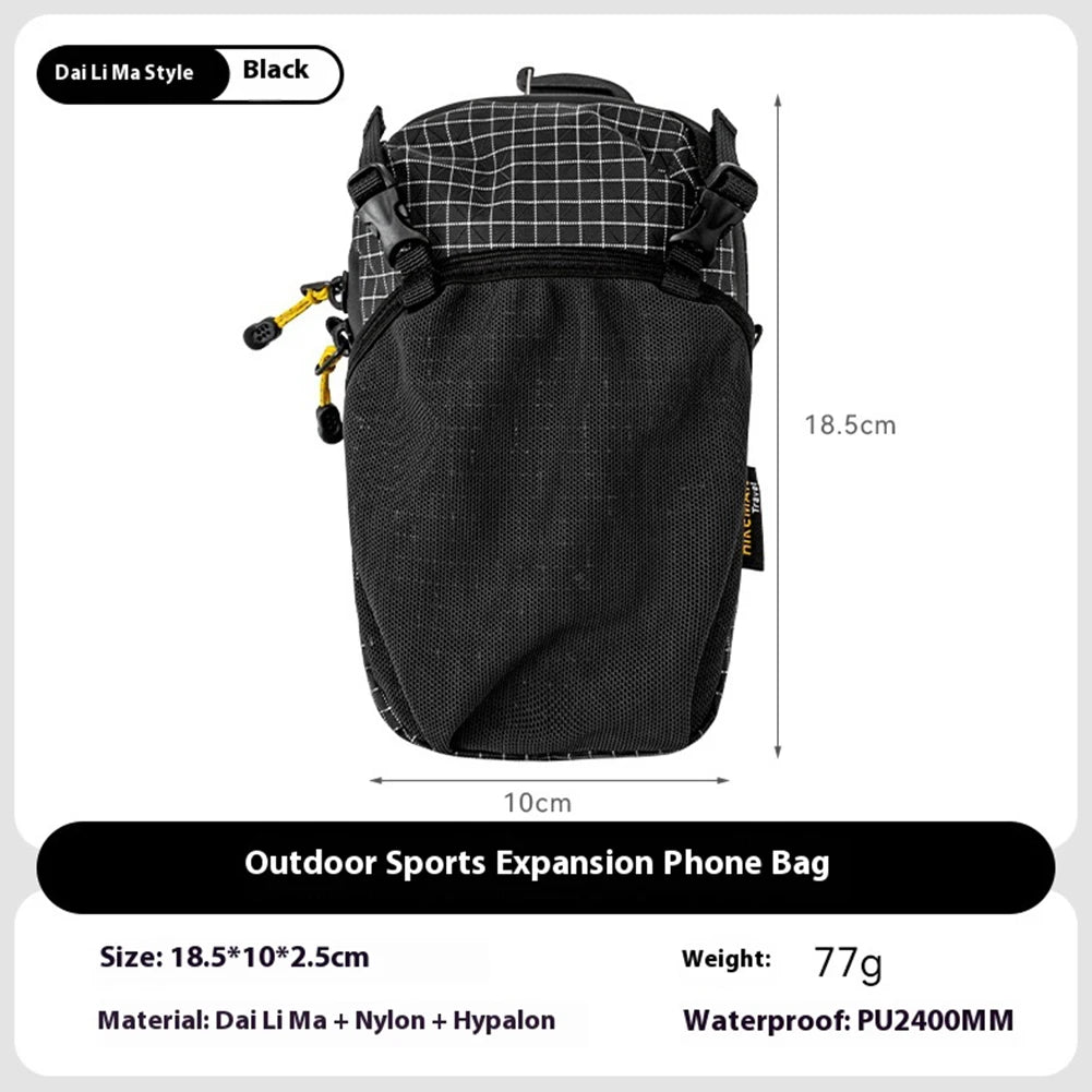 Phone Holder Waterproof Water Bottle Holder Bag Large Capacity Phone Carry Bag Multi-Function Small Gym Bag for Camping Hiking