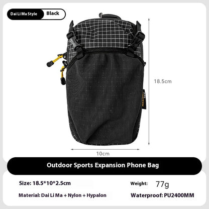 Phone Holder Waterproof Water Bottle Holder Bag Large Capacity Phone Carry Bag Multi-Function Small Gym Bag for Camping Hiking