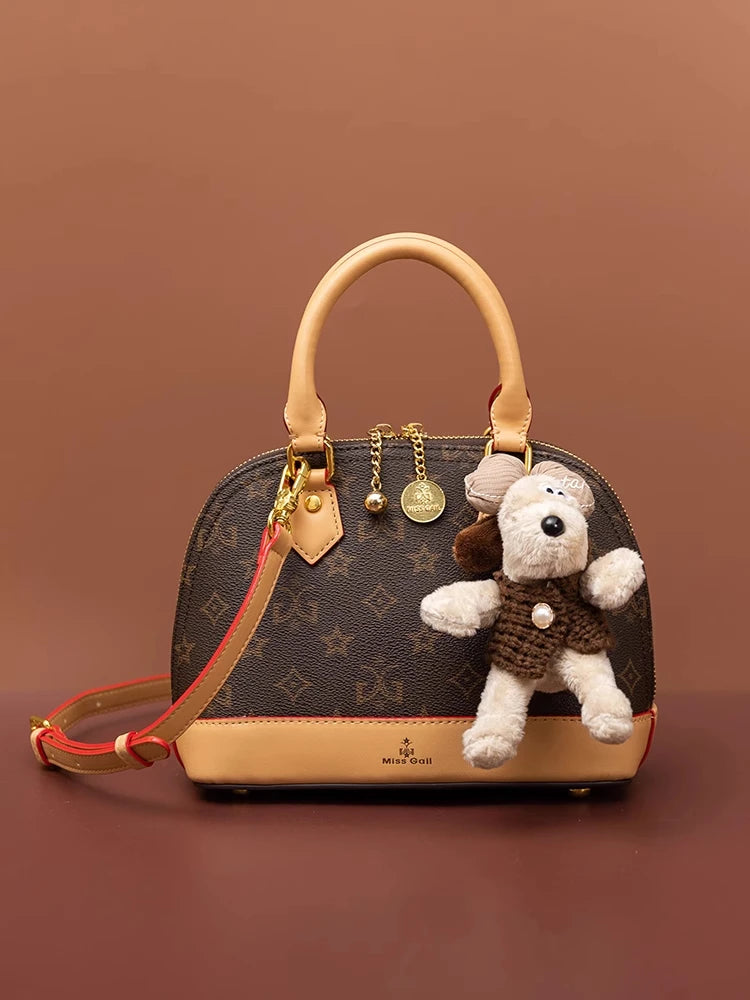 Custom 1:1 Fashion Luxury Brand Women Shoulder Bag High Quality Patent Leather Shell bag Armpit Bag Solid Color Women's Handbag