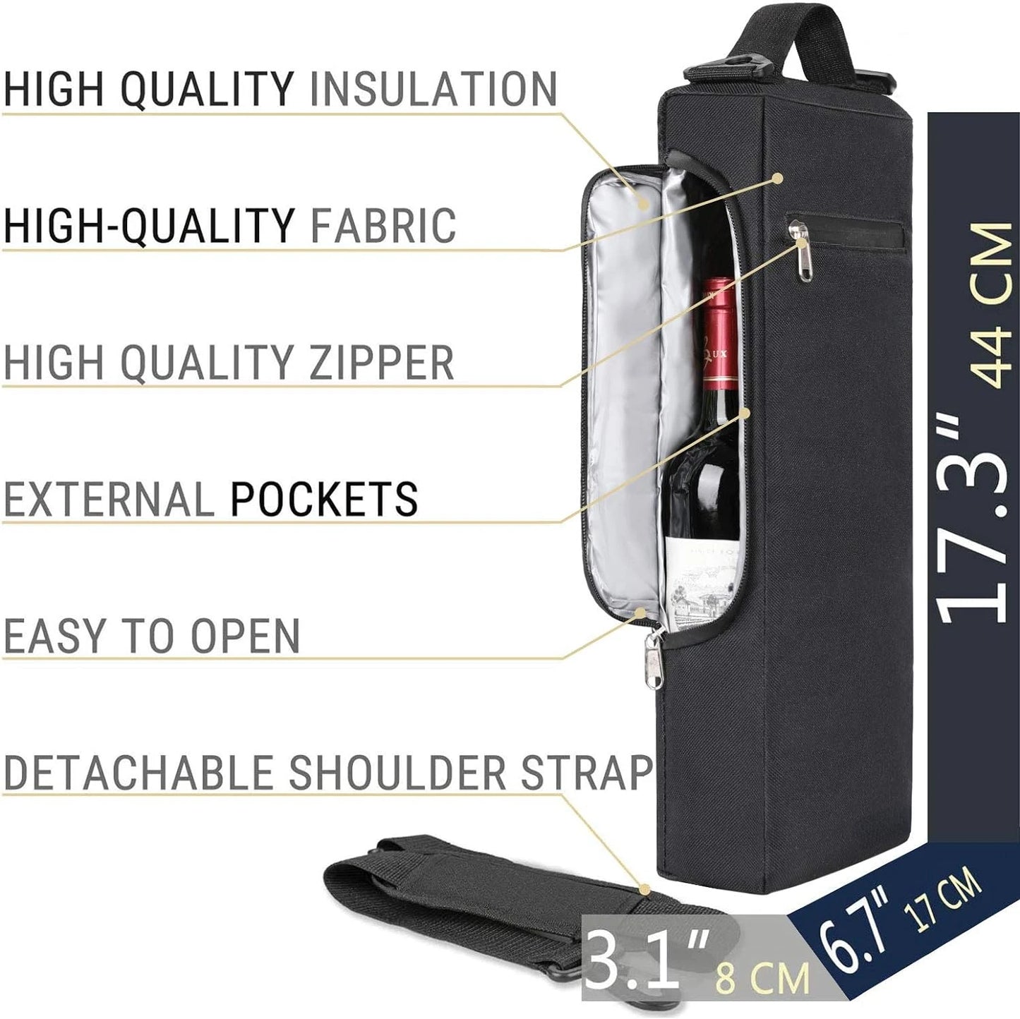 AROUY Golf Cooler Bag - Golf Accessories for Men and Small Soft Cooler Bags Insulated Beer Cooler Holds a 6 Pack of Cans or Two