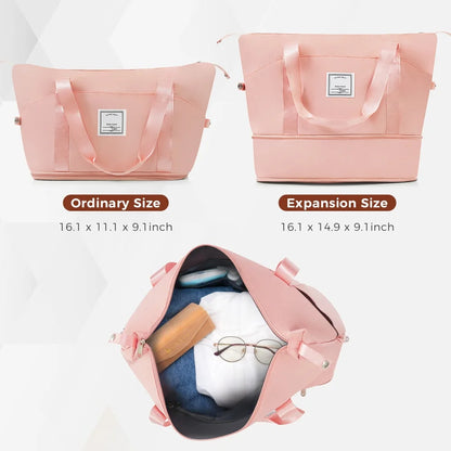 Luggage Sets 4 Piece ABS Durable Suitcase with Travel Bag Carry on Luggage Suitcase Set with 360° Spinner Wheels Pink