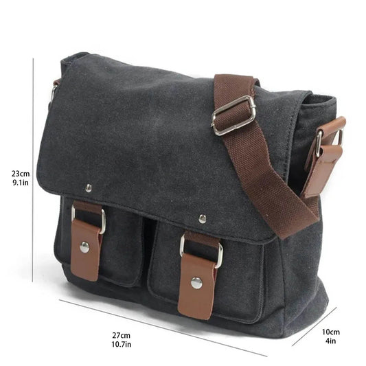 Leisure Retro Motorcycle Saddlebag Universal Side Bag With Removable Inner Bag Travel Motorbike Luggage Shoulder Bag Canvas