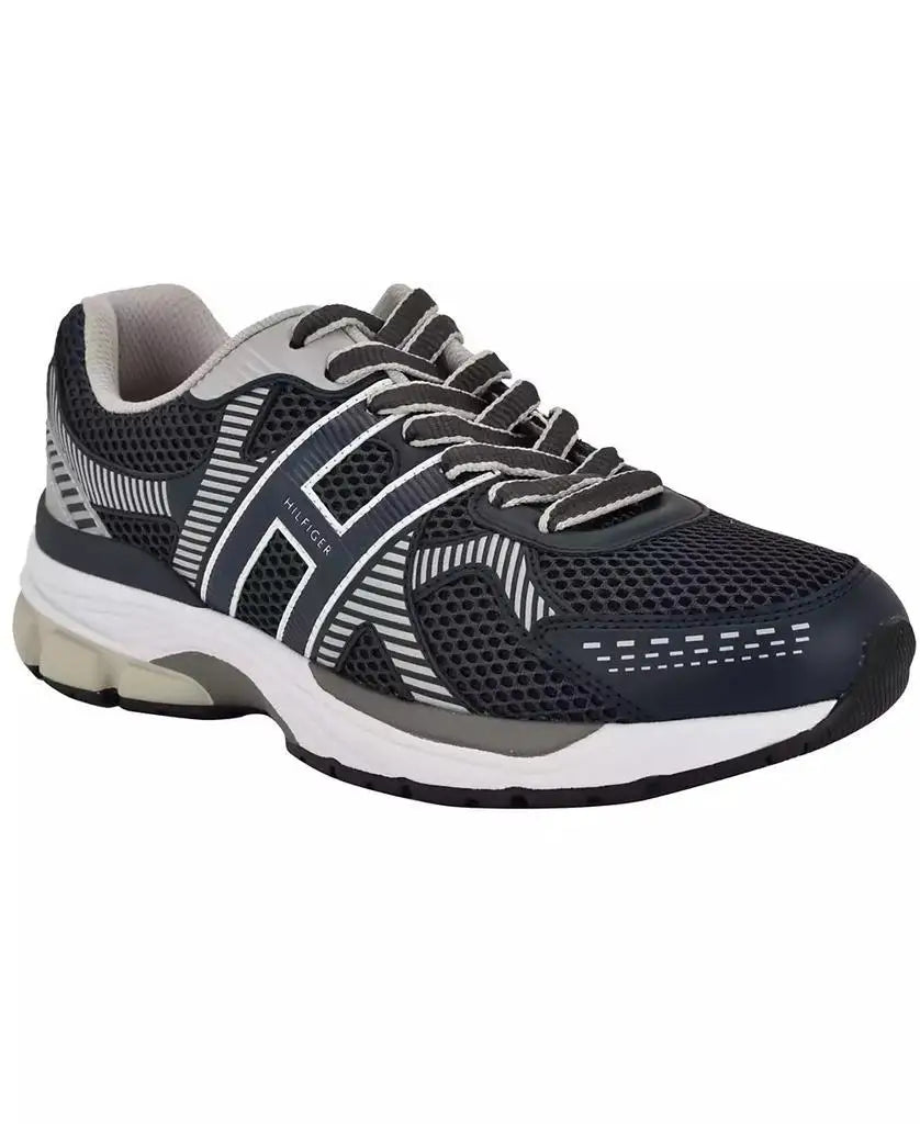 Tommy Hilfiger Men's Leather Casual Sneakers Lace-Up Loafers Comfortable Shoes