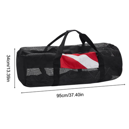 Extra Large Scuba Diving Mesh Tote with Adjustable Shoulder Strap for Travel Gym Workout Swimming Beach Storage Bag