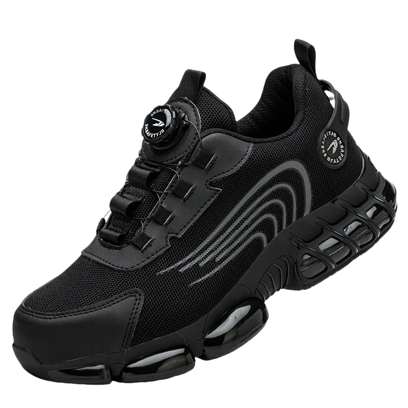 Rotating Button Safety Shoes Men Anti-smash Anti-puncture Work Shoes Fashion Men Safety Sport Shoes Security Protective Boots