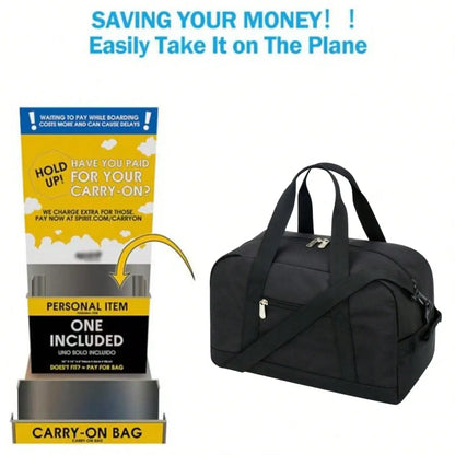 Fitness bag, handbag crossbody bag,luggage bag, lightweight multi compartment,double zipper design,suitable for overnight travel