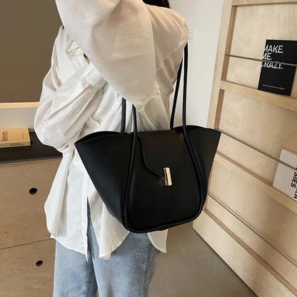 Women Fashion Shoulder Bag Large Capacity Simple Tote Handbag Adjustable Strap Work Handheld Bag Daily Bag for Female