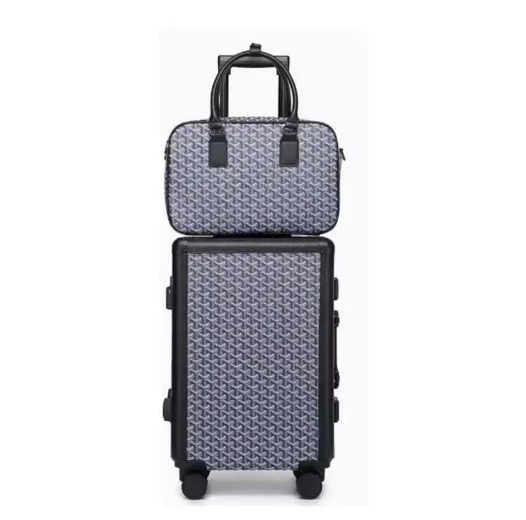 Formsia 20"24" Inch Women Spinner Retro Aluminum frame Trolley Bag Travel Suitcase Set Hand Luggage On Wheel