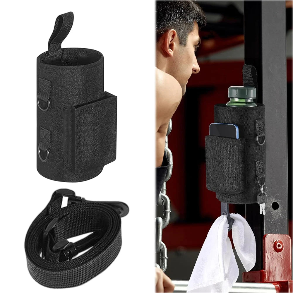 Magnetic Bottle Bag with Shoulder Strap Phone Holder Gym Accessories Organizer for Men Women Workout Fitness Travel Outdoor