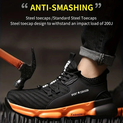 Anti-smash, anti-puncture, breathable, fashionable and comfortable safety shoes