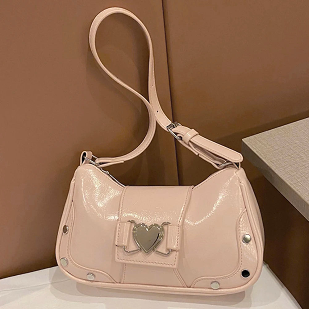 PU Leather Stylish Satchel Bags Waterproof Women Stylish Armpit Bag Large Capacity Y2K Adjustable Strap Travel Bags