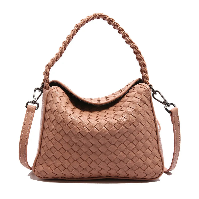 2025 Woven Crossbody Bag Large Capacity Women Boho Shoulder Purse Casual Tote
