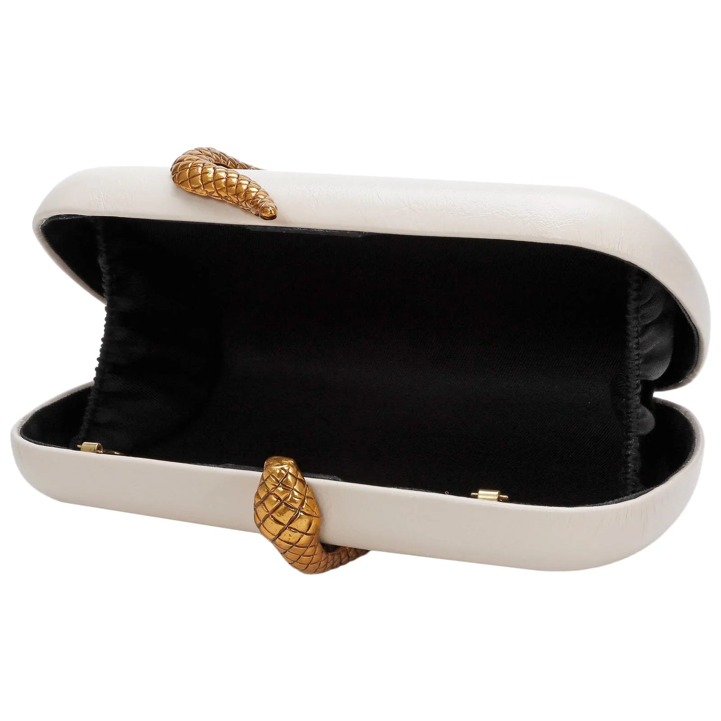 Women Glamorous Luxury Snake Hardware Decoration Pu Leather Clutch Long Chain Box Shaped Handbag Evening Bag Versatile Purse