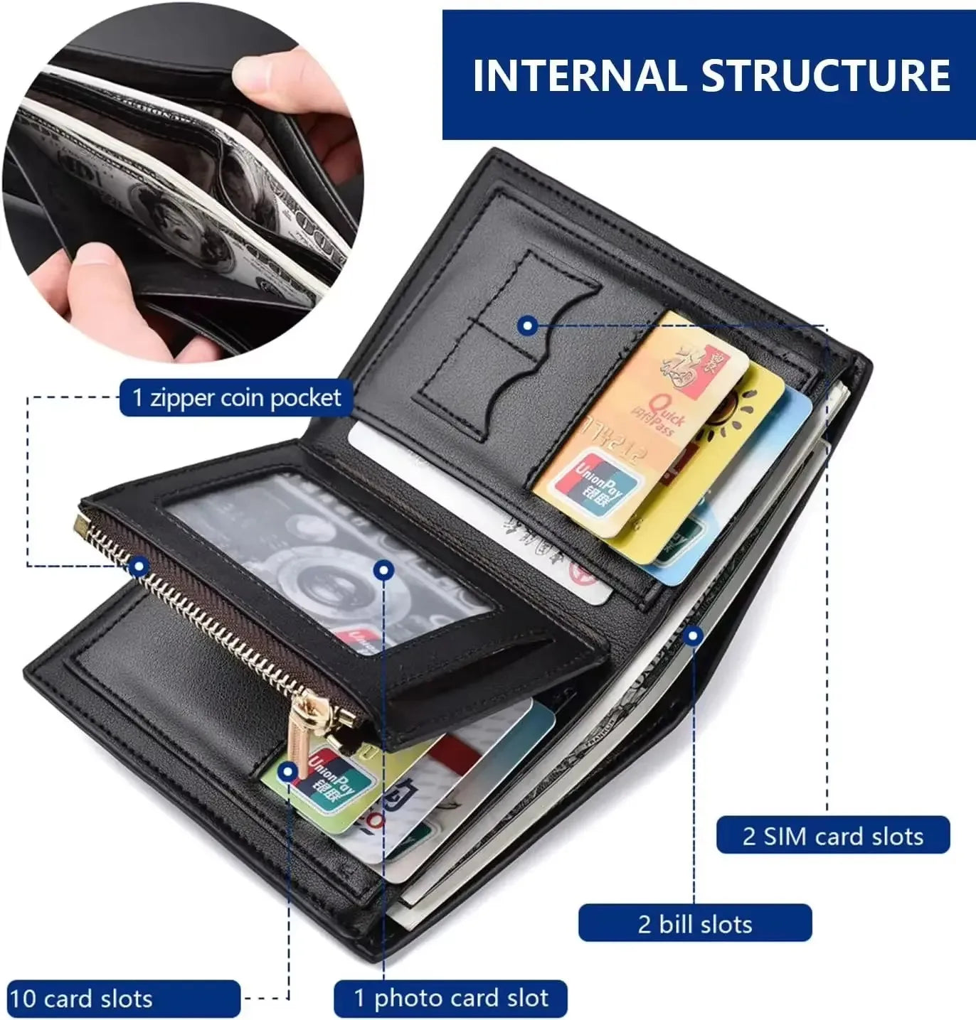 Custom Engraved Wallet,Personalized Photo RFID Wallets for Men,Husband,Dad,Son,Personalized Gifts for Bithday Anniversary Day