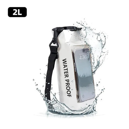 2L Waterproof Dry Bag Phone Pouch Touch Screen Protection Outdoor Beach Kayak Camping Diving Swimming Water Sports Boating Gear