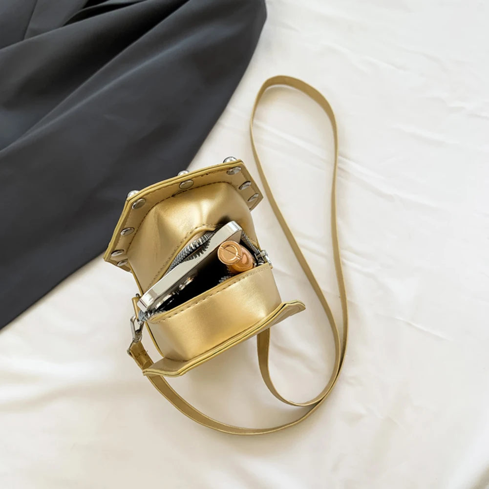 Tote Bag Women Crossbody Bag Halloween PU Shoulder Bag Coffin Shape Embroidery Underarm Bag Phone Bag for Office Travel