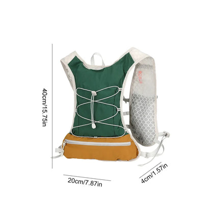 Outdoor Biking Running Storage Vest Pack Lightweight Hydration Backpack Reflective Water Bottle Chest Pack Phone Storage Pocket